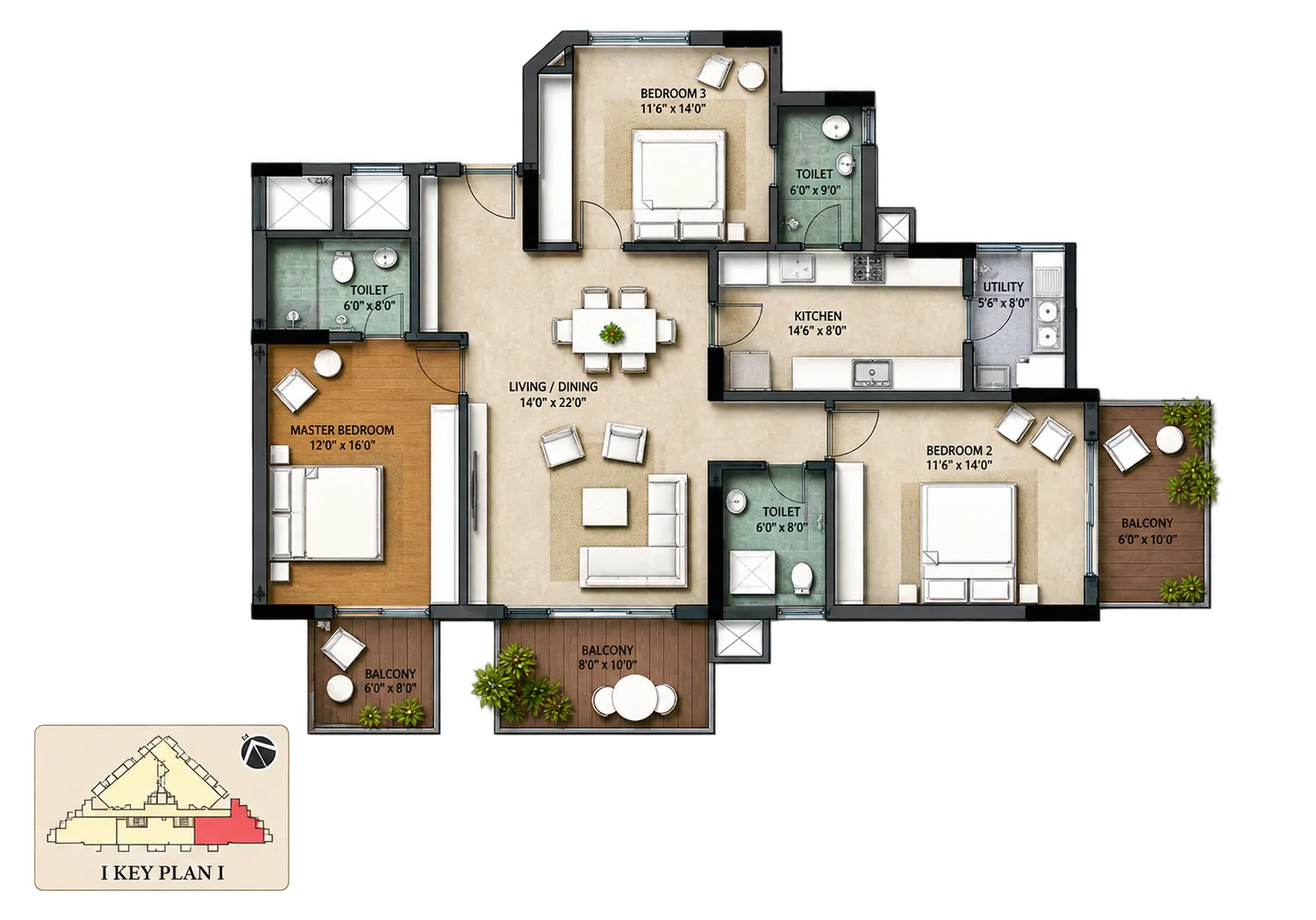 3 BHK – Series 3 | 1,813 sq. ft.